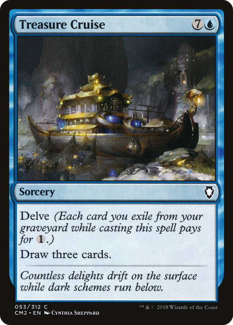 Treasure Cruise (CM2-053) - Commander Anthology Volume II - Premium MTG Single from Wizards of the Coast - Just $0.09! Shop now at Game Crave Tournament Store