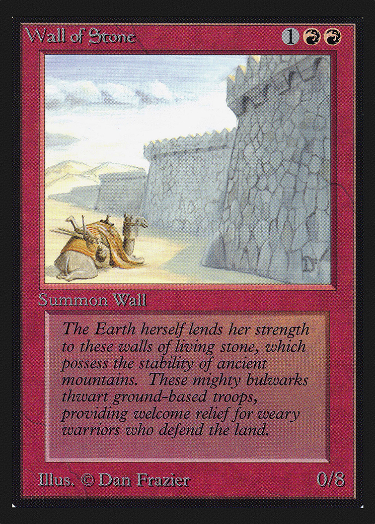 Wall of Stone (CED-183) - Collectors' Edition - Premium MTG Single from Wizards of the Coast - Just $1.21! Shop now at Game Crave Tournament Store