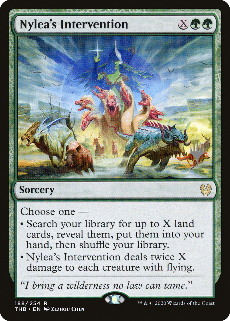 Nylea's Intervention (PTHB-188P) - Theros Beyond Death Promos Foil - Premium MTG Single from Wizards of the Coast - Just $0.40! Shop now at Game Crave Tournament Store