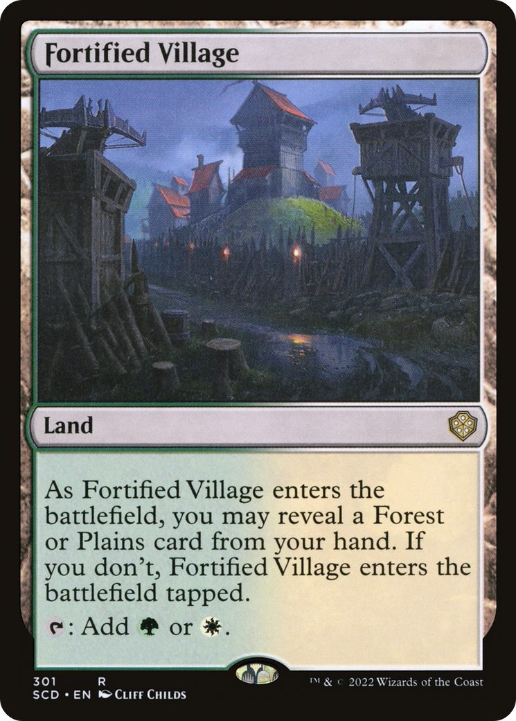 Fortified Village (SCD-301) - Starter Commander Decks - Premium MTG Single from Wizards of the Coast - Just $0.08! Shop now at Game Crave Tournament Store