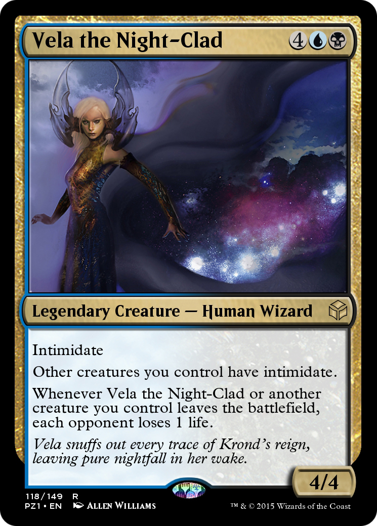 Vela the Night-Clad (PZ1-118) - Legendary Cube Prize Pack - Premium MTG Single from Wizards of the Coast - Just $0! Shop now at Game Crave Tournament Store