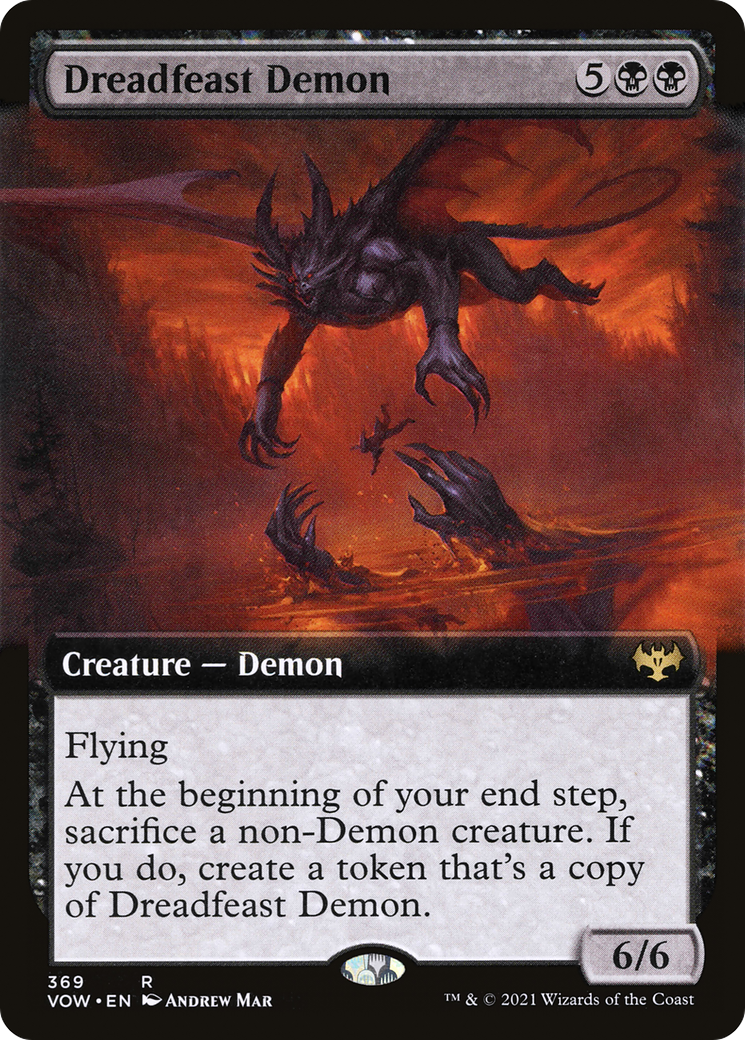 Dreadfeast Demon (VOW-369) - Innistrad: Crimson Vow: (Extended Art) - Premium MTG Single from Wizards of the Coast - Just $0.08! Shop now at Game Crave Tournament Store