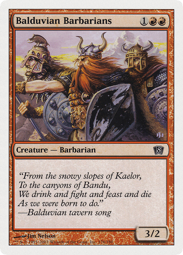 Balduvian Barbarians (8ED-176) - Eighth Edition - Premium MTG Single from Wizards of the Coast - Just $0.08! Shop now at Game Crave Tournament Store