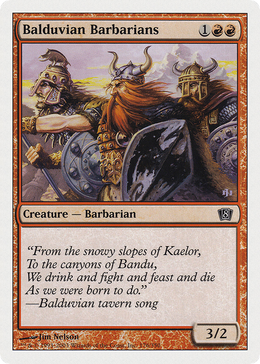 Balduvian Barbarians (8ED-176) - Eighth Edition - Premium MTG Single from Wizards of the Coast - Just $0.08! Shop now at Game Crave Tournament Store
