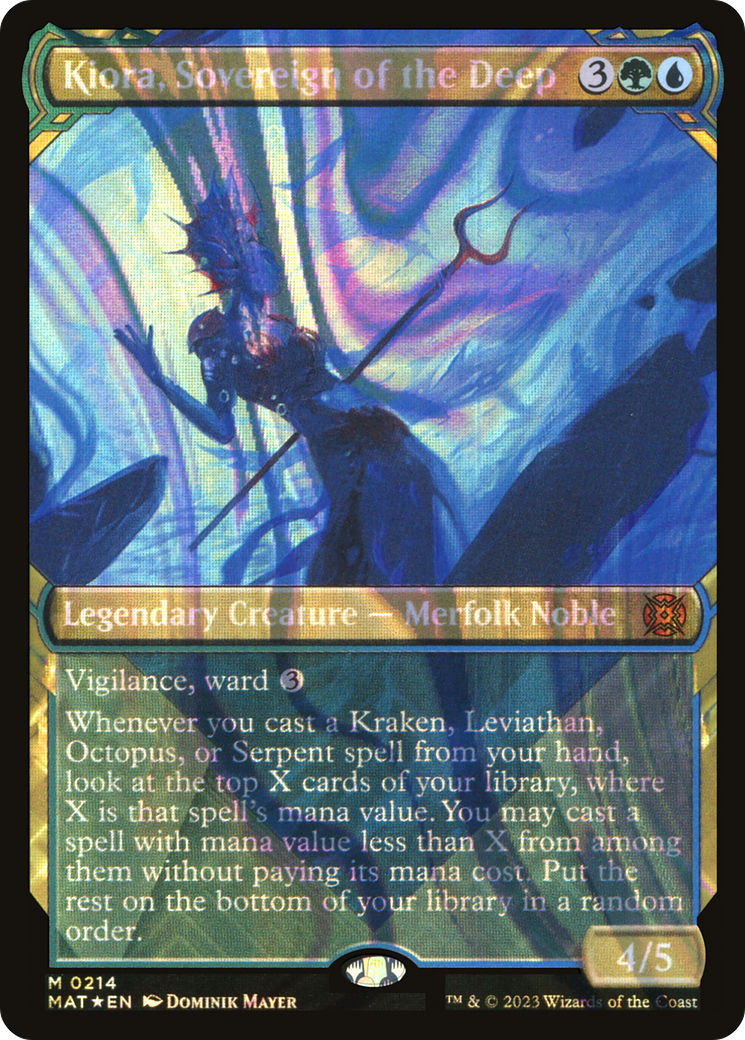Kiora, Sovereign of the Deep (MAT-214) - March of the Machine: The Aftermath: (Showcase) Foil - Premium MTG Single from Wizards of the Coast - Just $12.86! Shop now at Game Crave Tournament Store