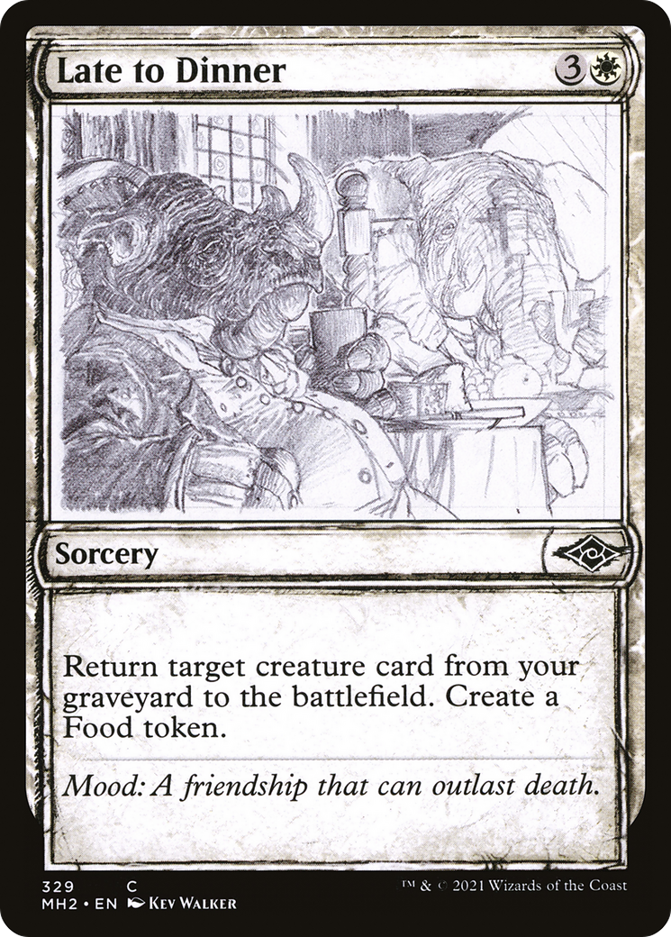 Late to Dinner (MH2-329) - Modern Horizons 2: (Showcase) - Premium MTG Single from Wizards of the Coast - Just $0.25! Shop now at Game Crave Tournament Store