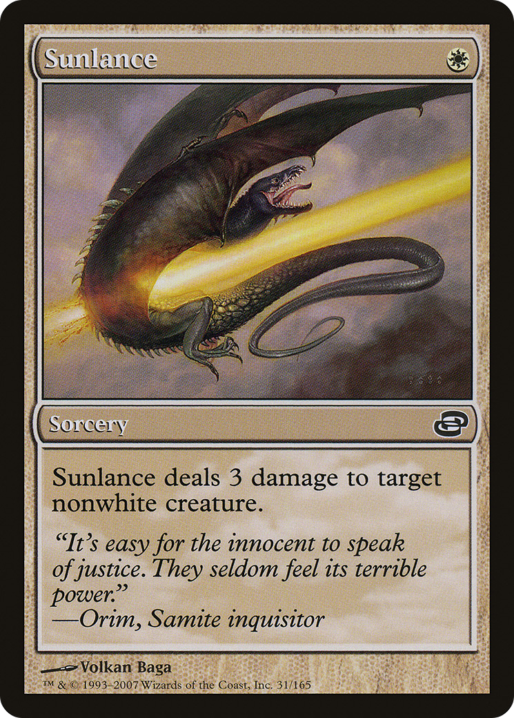Sunlance (PLC-031) - Planar Chaos: (colorshifted) - Premium MTG Single from Wizards of the Coast - Just $0.25! Shop now at Game Crave Tournament Store