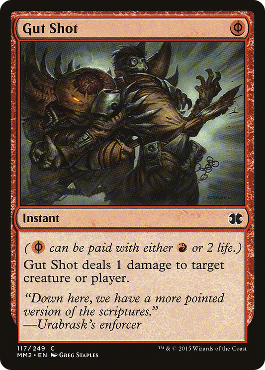 Gut Shot (MM2-117) - Modern Masters 2015 - Premium MTG Single from Wizards of the Coast - Just $0.28! Shop now at Game Crave Tournament Store