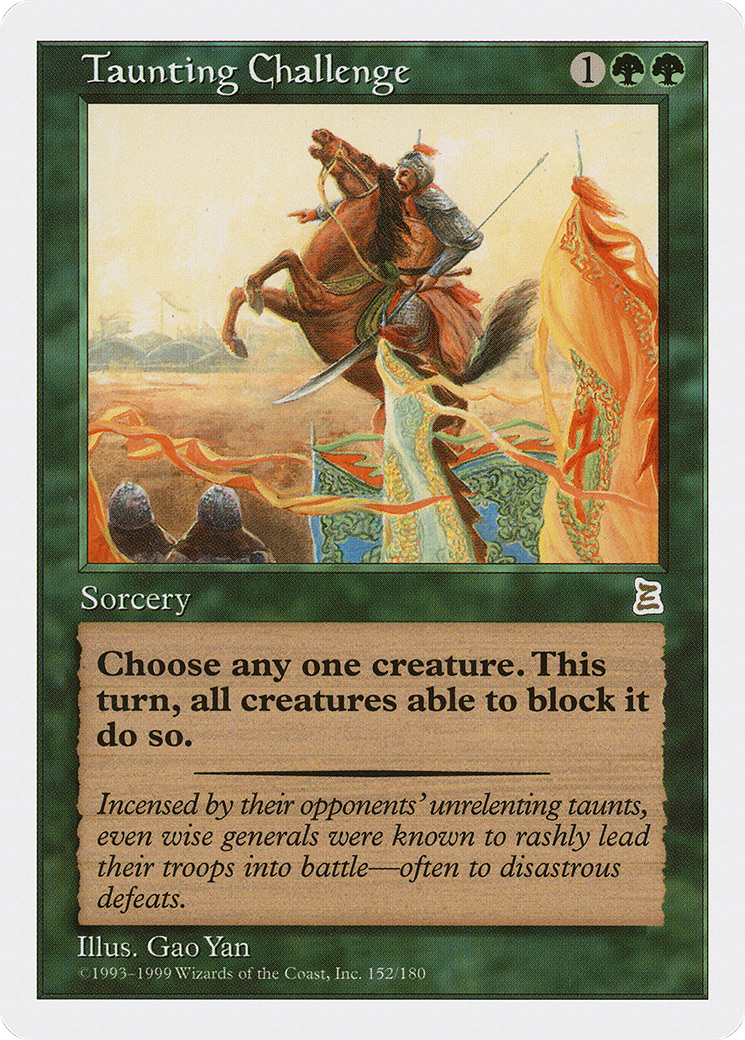 Taunting Challenge (PTK-152) - Portal Three Kingdoms - Premium MTG Single from Wizards of the Coast - Just $9.09! Shop now at Game Crave Tournament Store