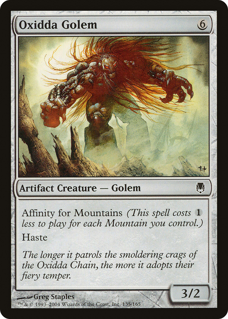Oxidda Golem (DST-135) - Darksteel Foil - Premium MTG Single from Wizards of the Coast - Just $0.13! Shop now at Game Crave Tournament Store