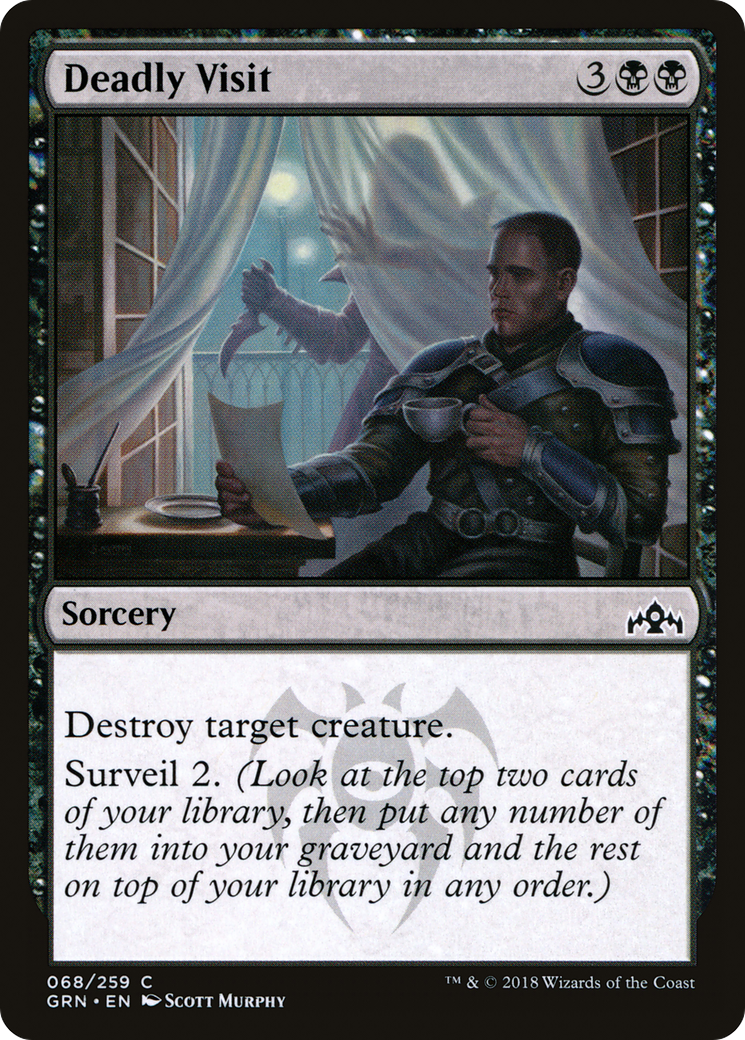 Deadly Visit (GRN-068) - Guilds of Ravnica Foil - Premium MTG Single from Wizards of the Coast - Just $0.08! Shop now at Game Crave Tournament Store