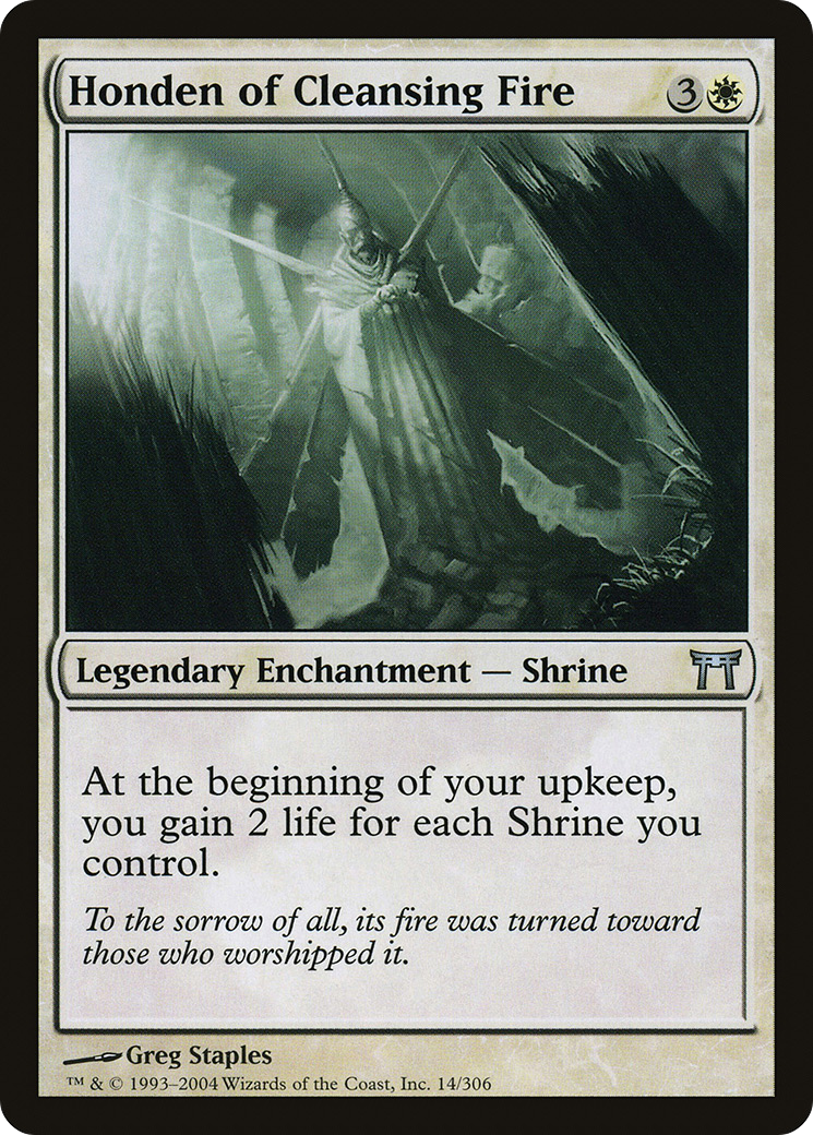 Honden of Cleansing Fire (CHK-014) - Champions of Kamigawa Foil - Premium MTG Single from Wizards of the Coast - Just $3.23! Shop now at Game Crave Tournament Store