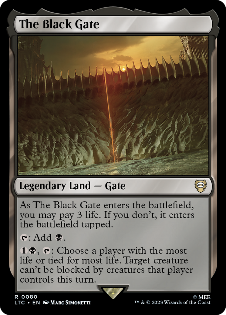 The Black Gate (LTC-080) - Tales of Middle-earth Commander - Premium MTG Single from Wizards of the Coast - Just $1.50! Shop now at Game Crave Tournament Store