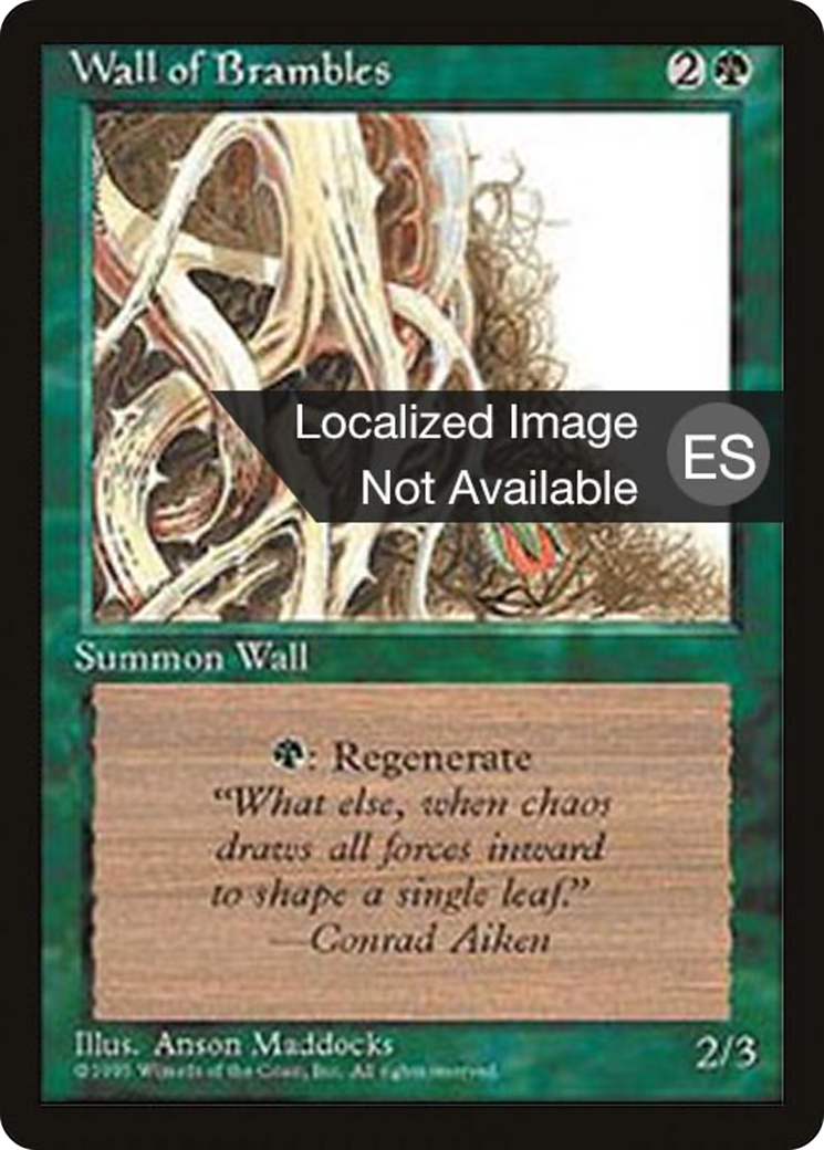 Wall of Brambles (4BB-282) - Fourth Edition Foreign Black Border - Premium MTG Single from Wizards of the Coast - Just $0.60! Shop now at Game Crave Tournament Store