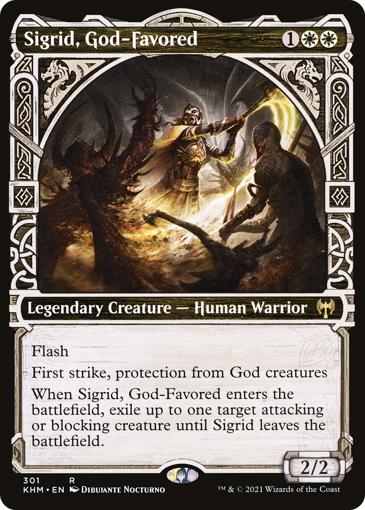 Sigrid, God-Favored (KHM-301) - Kaldheim: (Showcase) Foil - Premium MTG Single from Wizards of the Coast - Just $0.08! Shop now at Game Crave Tournament Store