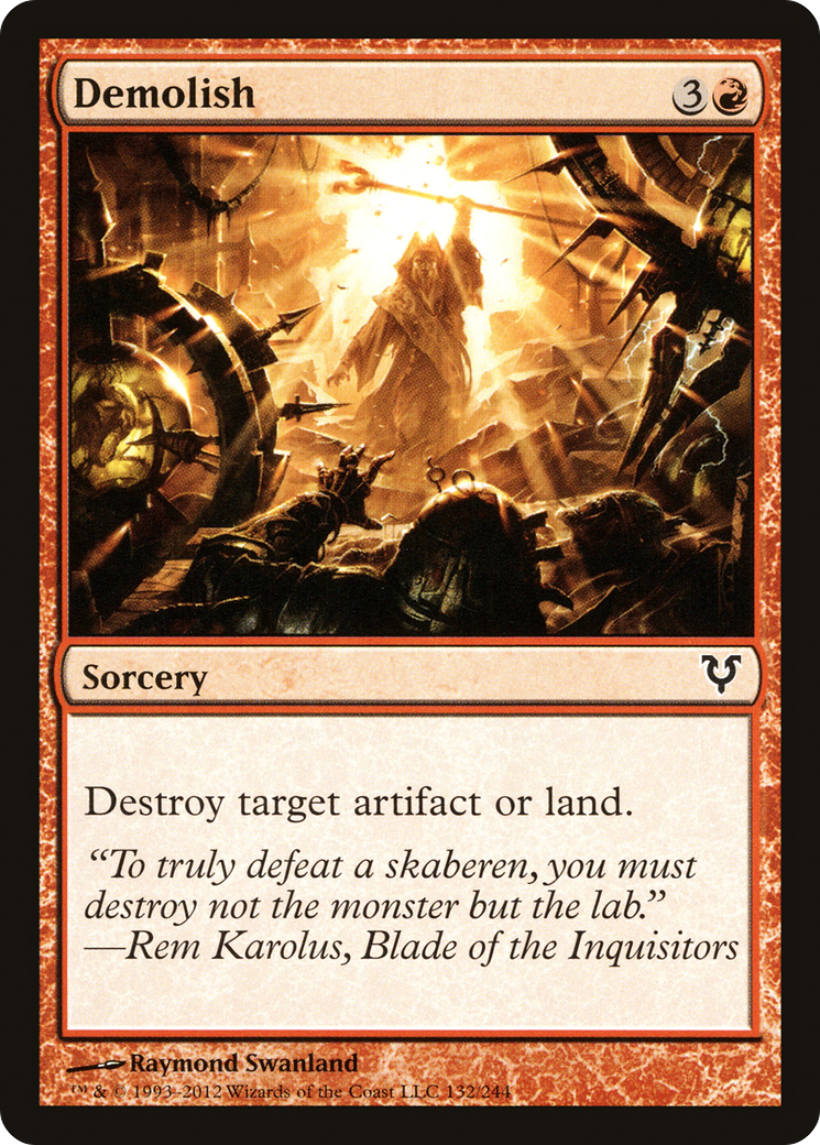 Demolish (AVR-132) - Avacyn Restored Foil - Premium MTG Single from Wizards of the Coast - Just $0.12! Shop now at Game Crave Tournament Store
