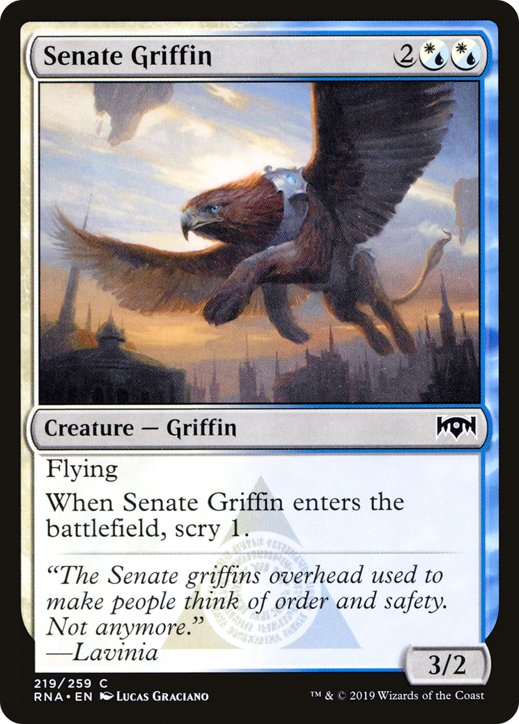 Senate Griffin (RNA-219) - Ravnica Allegiance Foil - Premium MTG Single from Wizards of the Coast - Just $0.25! Shop now at Game Crave Tournament Store