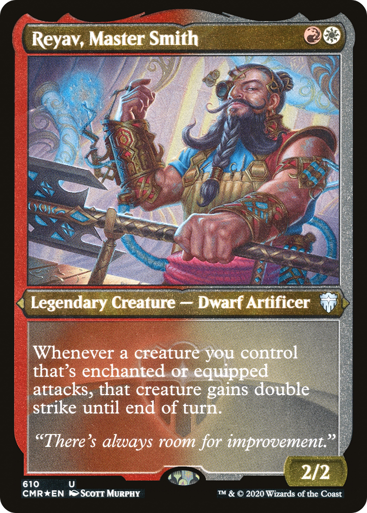Reyav, Master Smith (CMR-610) - Commander Legends Etched Foil - Premium MTG Single from Wizards of the Coast - Just $0.25! Shop now at Game Crave Tournament Store