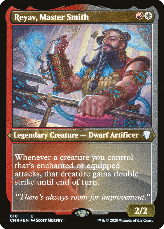 Reyav, Master Smith (CMR-610) - Commander Legends Etched Foil - Premium MTG Single from Wizards of the Coast - Just $0.25! Shop now at Game Crave Tournament Store