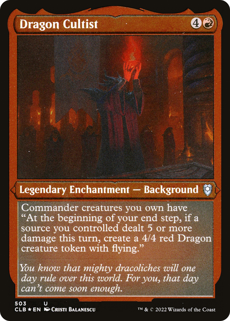 Dragon Cultist (CLB-503) - Commander Legends: Battle for Baldur's Gate Etched Foil - Premium MTG Single from Wizards of the Coast - Just $0.08! Shop now at Game Crave Tournament Store