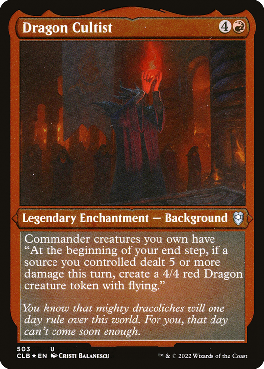 Dragon Cultist (CLB-503) - Commander Legends: Battle for Baldur's Gate Etched Foil - Premium MTG Single from Wizards of the Coast - Just $0.08! Shop now at Game Crave Tournament Store