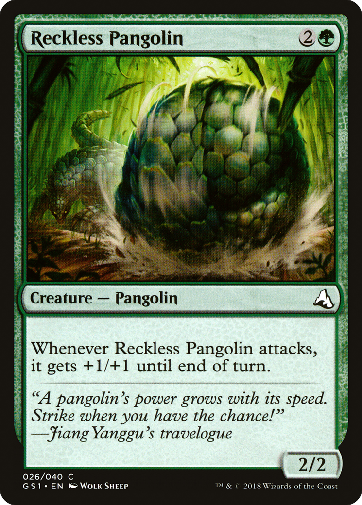 Reckless Pangolin (GS1-026) - Global Series Jiang Yanggu & Mu Yanling - Premium MTG Single from Wizards of the Coast - Just $0.25! Shop now at Game Crave Tournament Store