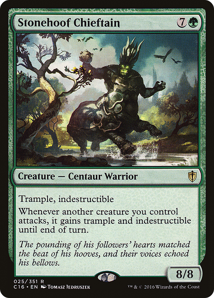 Stonehoof Chieftain (C16-025) - Commander 2016 - Premium MTG Single from Wizards of the Coast - Just $0.64! Shop now at Game Crave Tournament Store