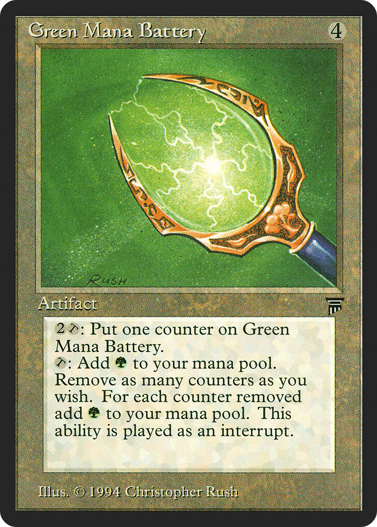 Green Mana Battery (LEG-279) - Legends - Premium MTG Single from Wizards of the Coast - Just $0.59! Shop now at Game Crave Tournament Store