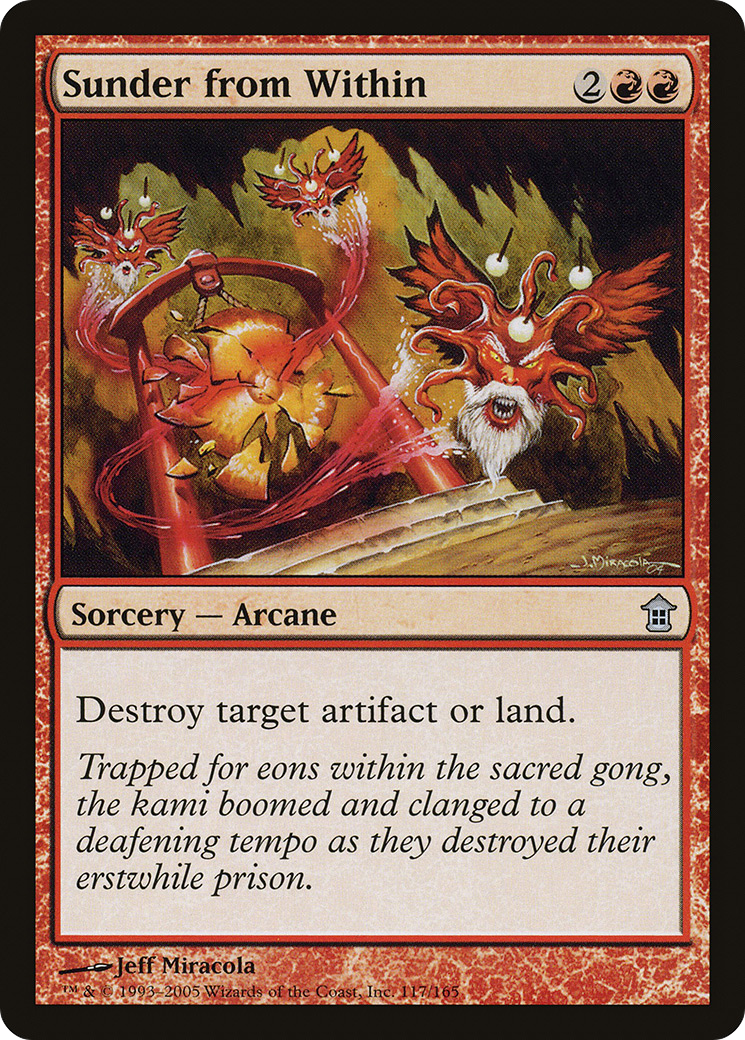 Sunder from Within (SOK-117) - Saviors of Kamigawa - Premium MTG Single from Wizards of the Coast - Just $0.08! Shop now at Game Crave Tournament Store