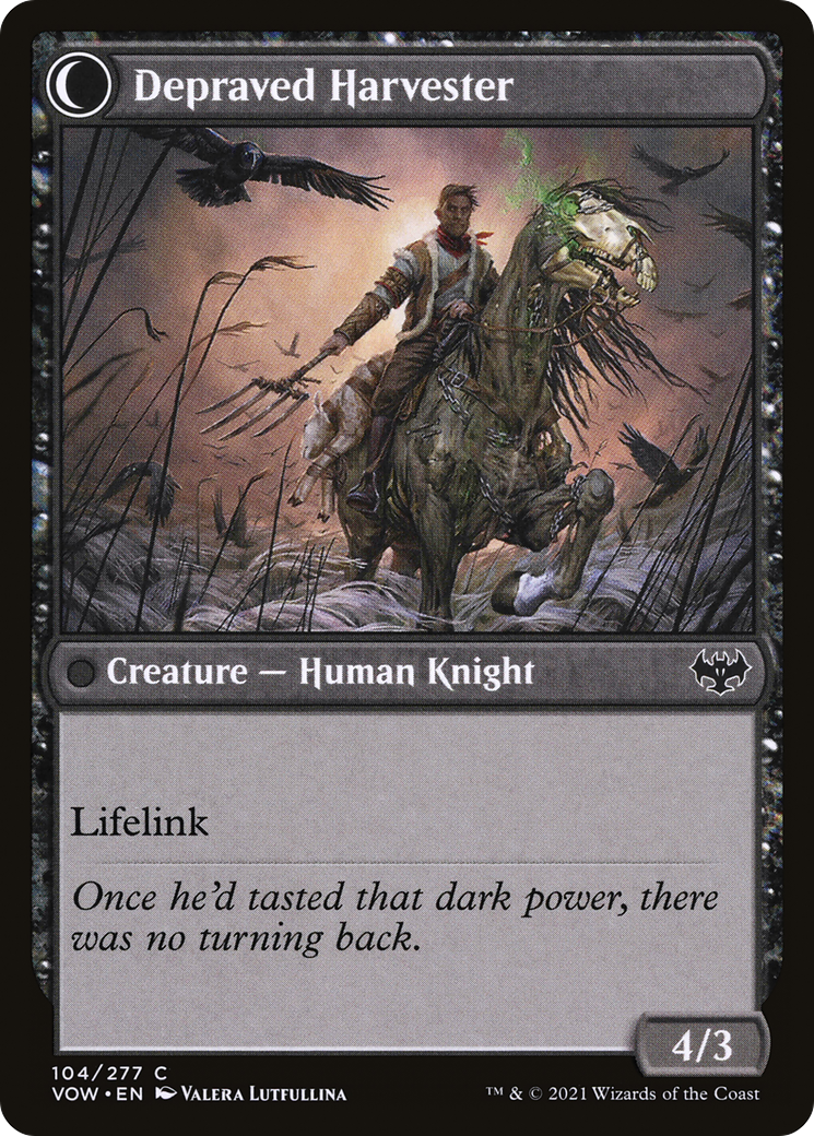 Desperate Farmer // Depraved Harvester (VOW-104) - Innistrad: Crimson Vow: (Double Faced Transform) - Premium MTG Single from Wizards of the Coast - Just $0.08! Shop now at Game Crave Tournament Store