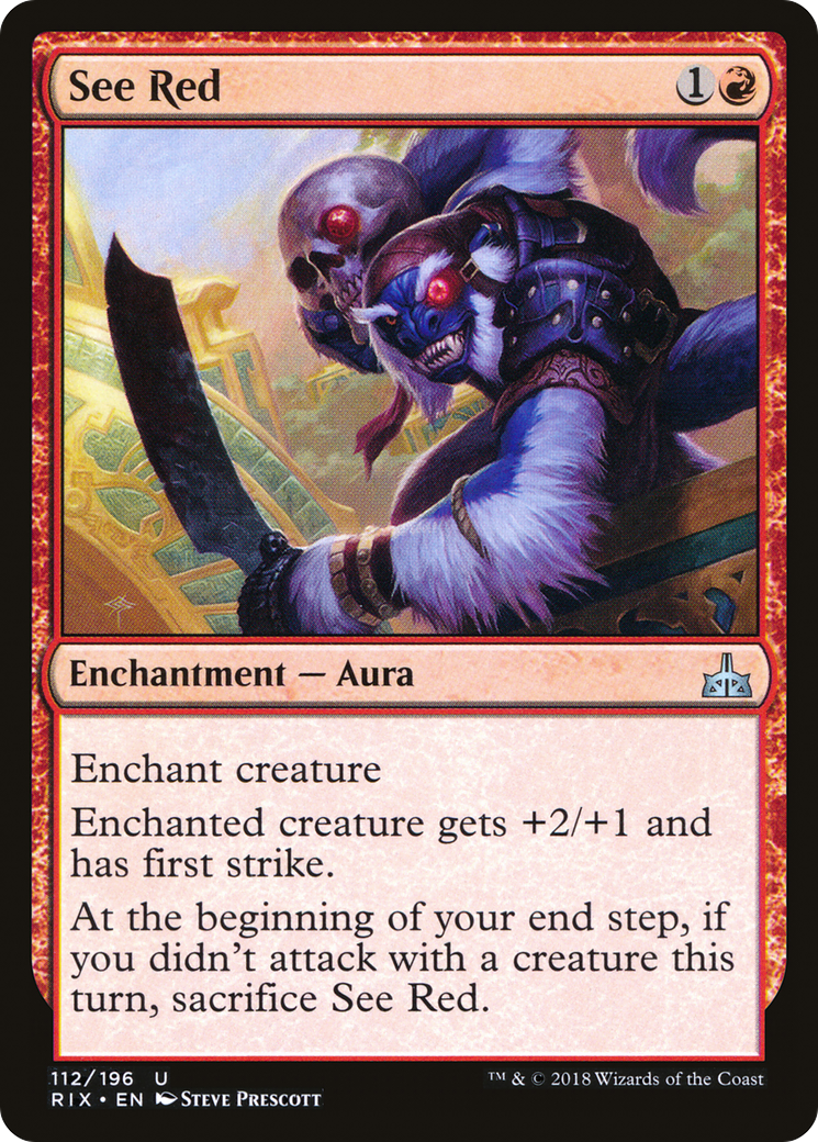 See Red (RIX-112) - Rivals of Ixalan Foil - Premium MTG Single from Wizards of the Coast - Just $0.08! Shop now at Game Crave Tournament Store