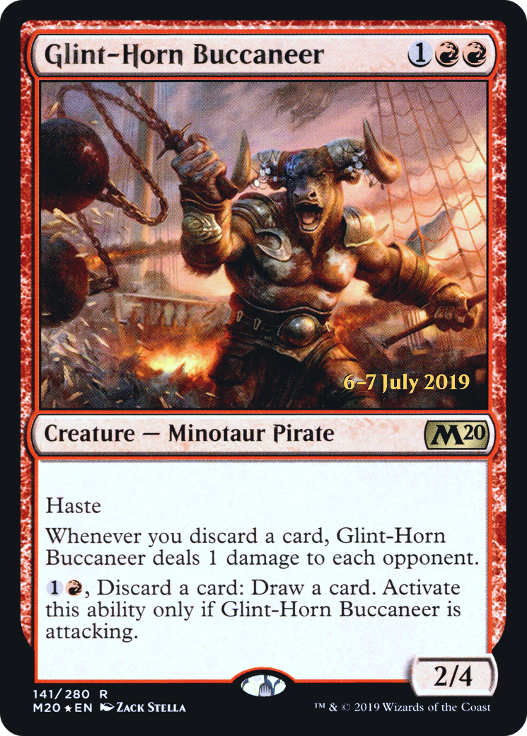 Glint-Horn Buccaneer (PM20-141S) - Core Set 2020 Promos Foil - Premium MTG Single from Wizards of the Coast - Just $2.62! Shop now at Game Crave Tournament Store