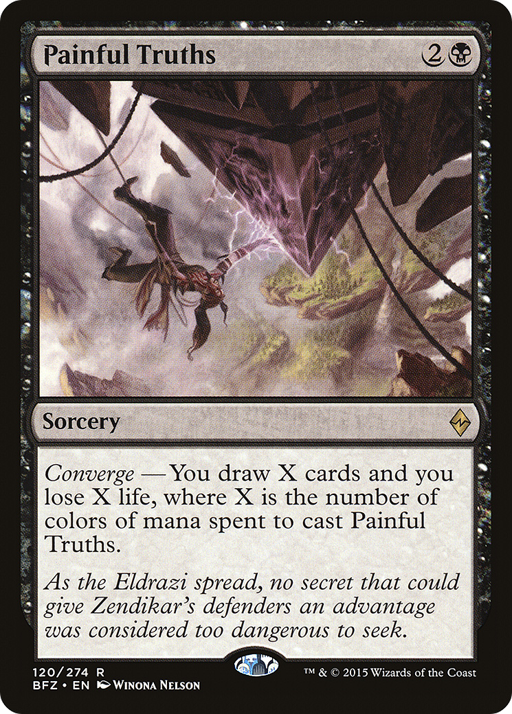 Painful Truths (BFZ-120) - Battle for Zendikar Foil - Premium MTG Single from Wizards of the Coast - Just $0.48! Shop now at Game Crave Tournament Store