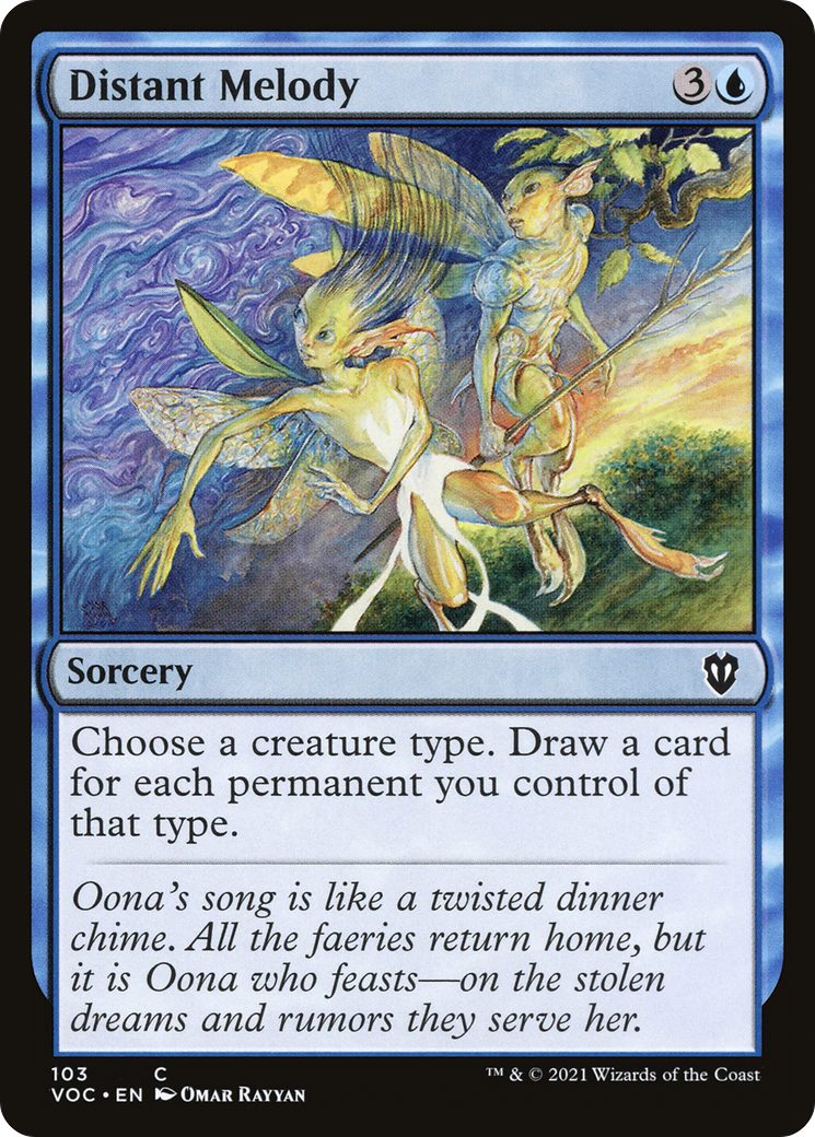 Distant Melody (VOC-103) - Crimson Vow Commander - Premium MTG Single from Wizards of the Coast - Just $0.20! Shop now at Game Crave Tournament Store