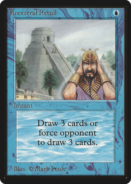 Ancestral Recall (LEB-048) - Limited Edition Beta - Premium MTG Single from Wizards of the Coast - Just $0! Shop now at Game Crave Tournament Store