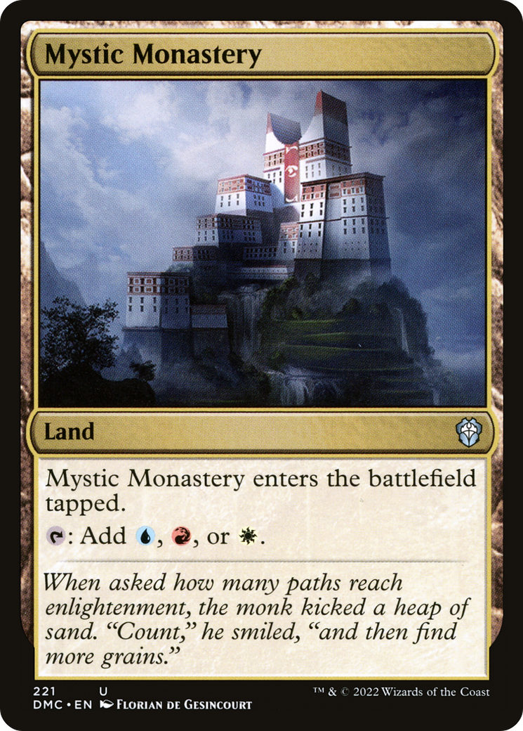 Mystic Monastery (DMC-221) - Dominaria United Commander - Premium MTG Single from Wizards of the Coast - Just $0.25! Shop now at Game Crave Tournament Store