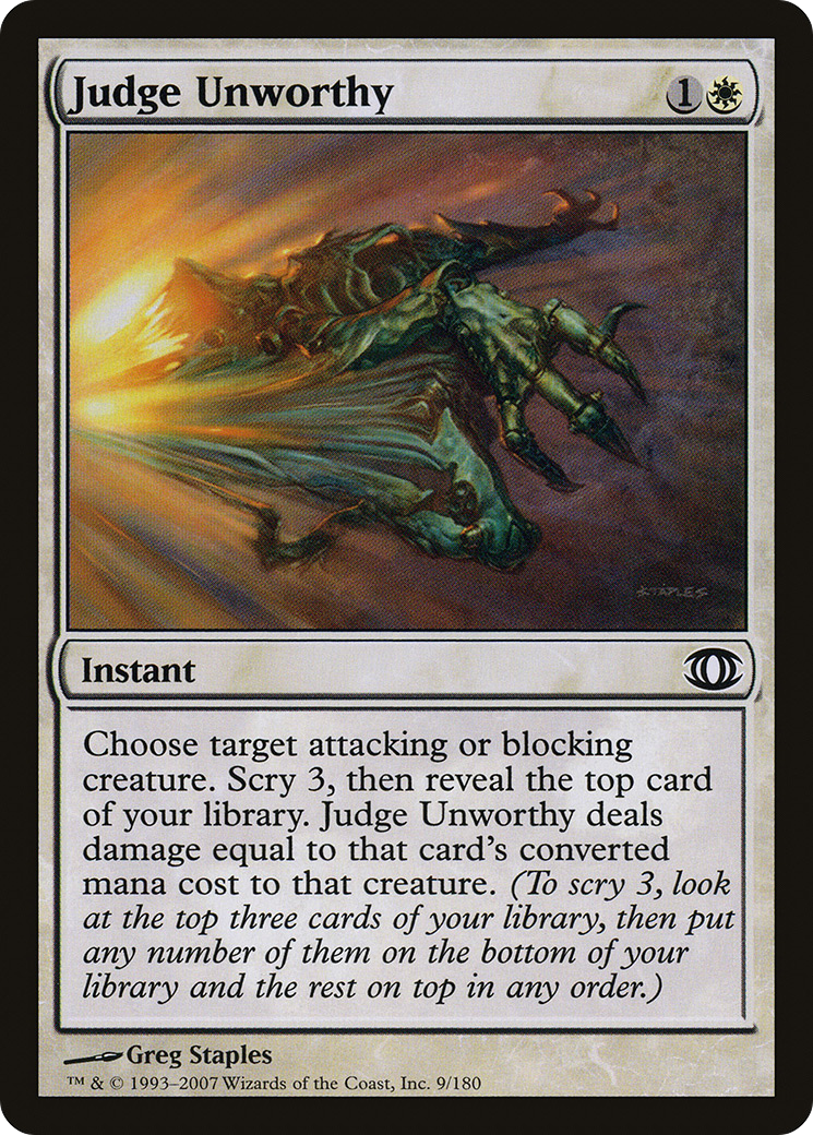 Judge Unworthy (FUT-009) - Future Sight - Premium MTG Single from Wizards of the Coast - Just $0.25! Shop now at Game Crave Tournament Store