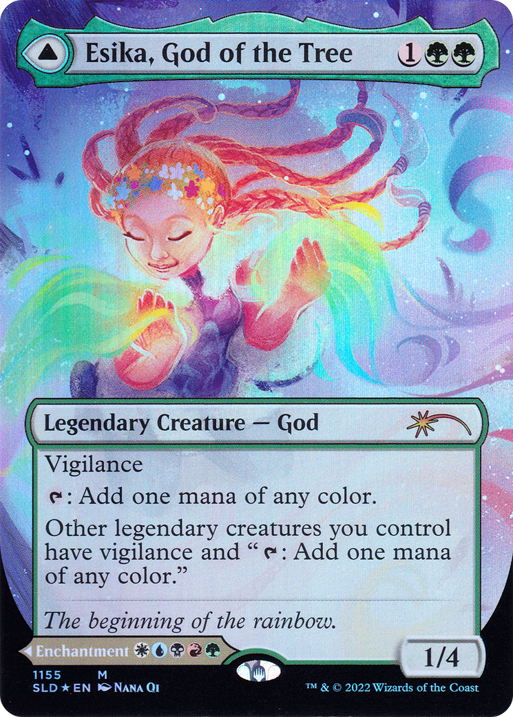Esika, God of the Tree // The Prismatic Bridge (SLD-1155) - Secret Lair Drop (Borderless) Foil - Premium MTG Single from Wizards of the Coast - Just $28.62! Shop now at Game Crave Tournament Store