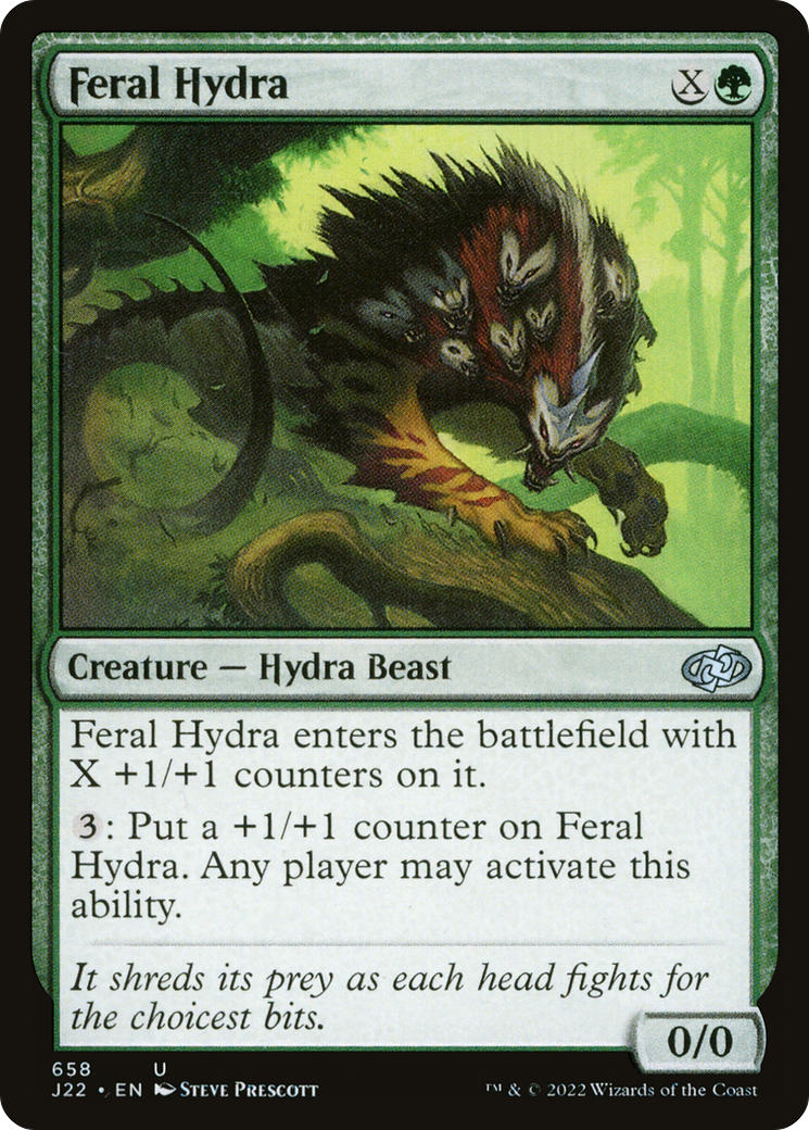 Feral Hydra (J22-658) - Jumpstart 2022 - Premium MTG Single from Wizards of the Coast - Just $0.25! Shop now at Game Crave Tournament Store