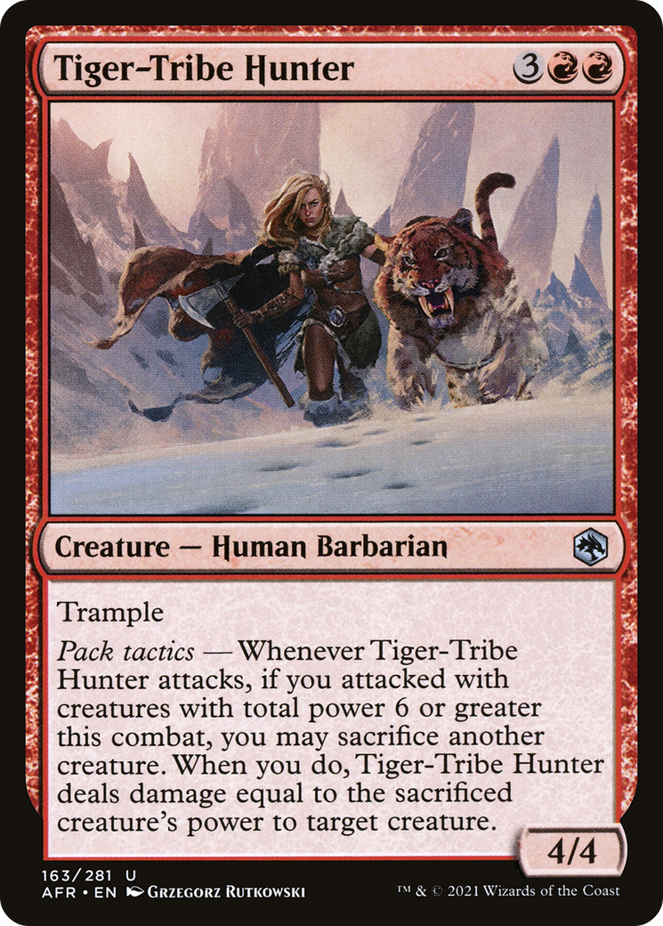 Tiger-Tribe Hunter (AFR-163) - Adventures in the Forgotten Realms - Premium MTG Single from Wizards of the Coast - Just $0.08! Shop now at Game Crave Tournament Store