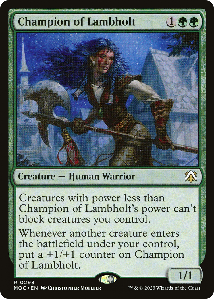 Champion of Lambholt (MOC-293) - March of the Machine Commander - Premium MTG Single from Wizards of the Coast - Just $0.37! Shop now at Game Crave Tournament Store
