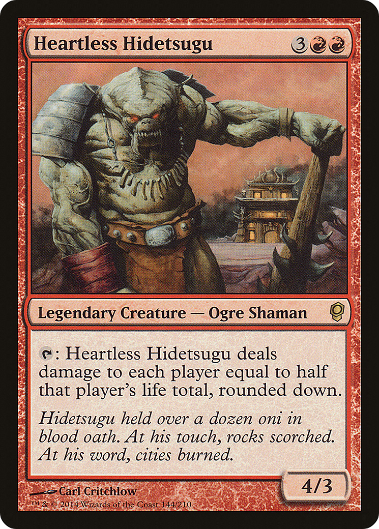 Heartless Hidetsugu (CNS-144) - Conspiracy Foil - Premium MTG Single from Wizards of the Coast - Just $1.43! Shop now at Game Crave Tournament Store
