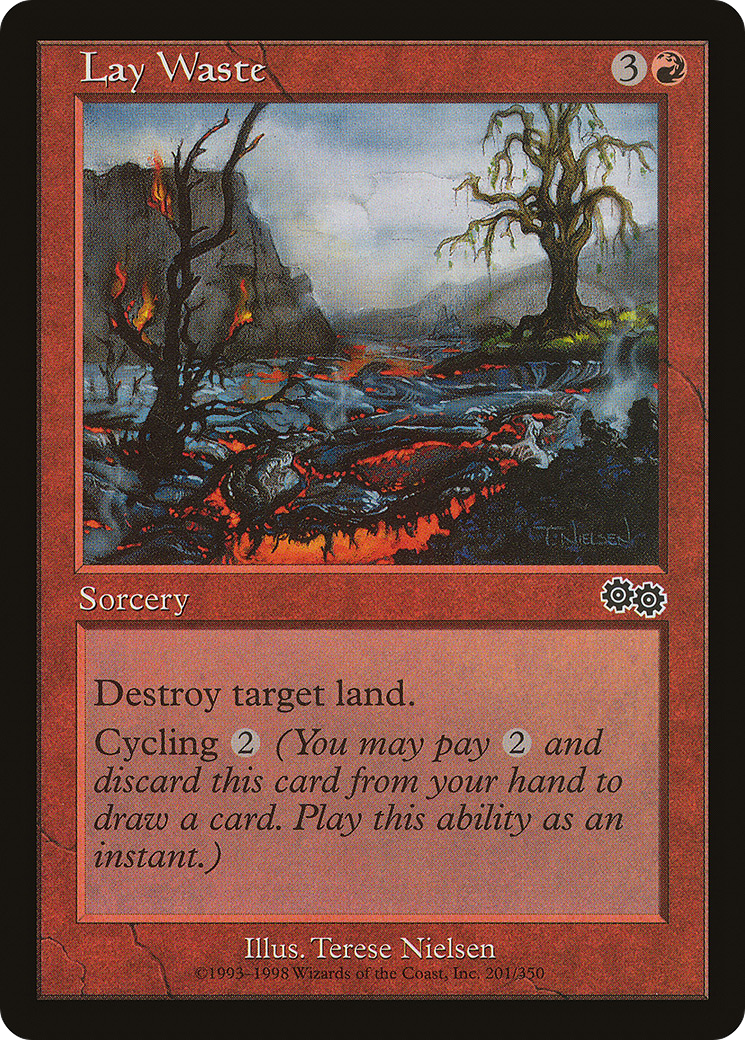 Lay Waste (USG-201) - Urza's Saga - Premium MTG Single from Wizards of the Coast - Just $0.08! Shop now at Game Crave Tournament Store