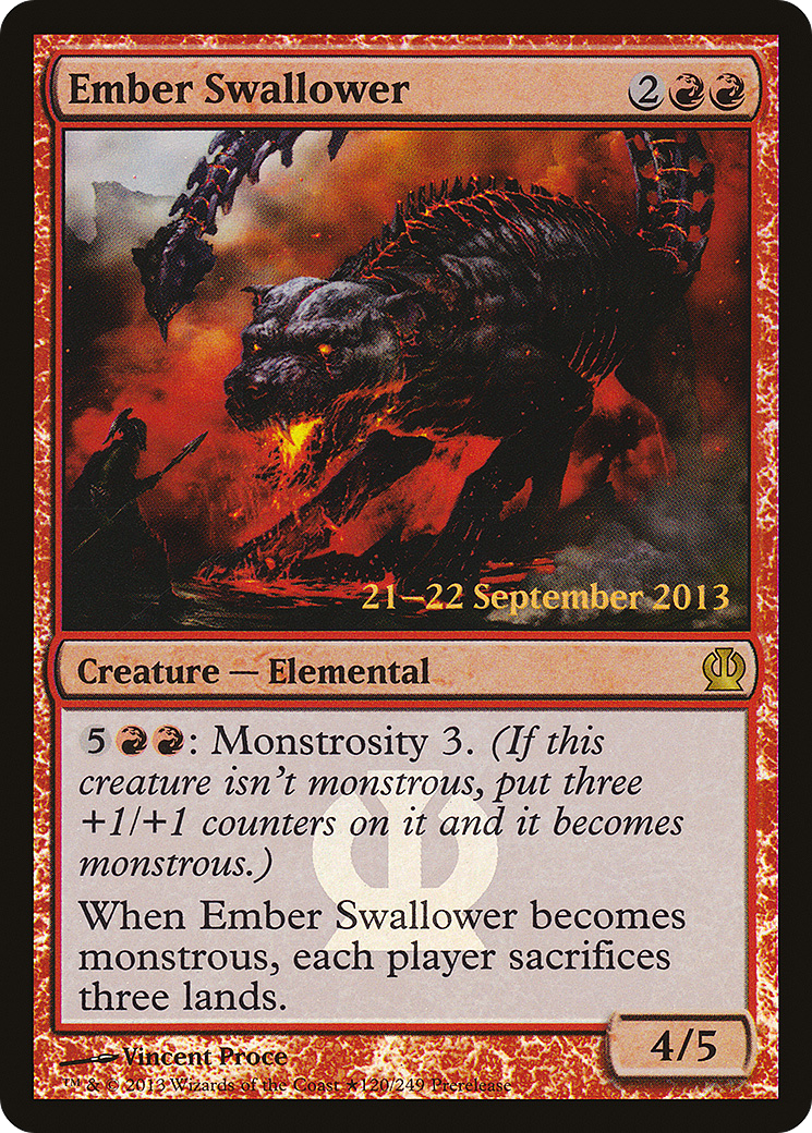 Ember Swallower (PTHS-120★) - Theros Promos Foil - Premium MTG Single from Wizards of the Coast - Just $0.09! Shop now at Game Crave Tournament Store