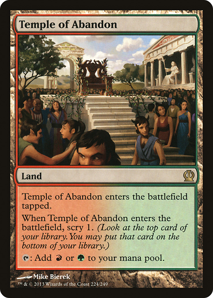 Temple of Abandon (THS-224) - Theros - Premium MTG Single from Wizards of the Coast - Just $0.08! Shop now at Game Crave Tournament Store