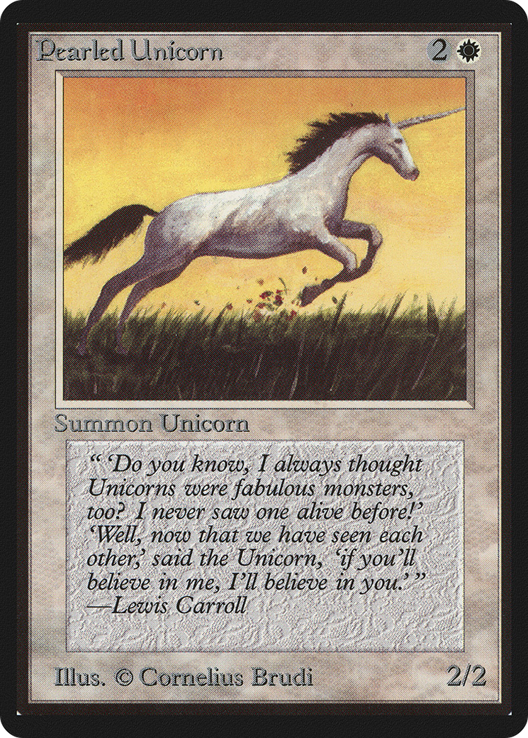 Pearled Unicorn (LEB-031) - Limited Edition Beta - Premium MTG Single from Wizards of the Coast - Just $3.93! Shop now at Game Crave Tournament Store