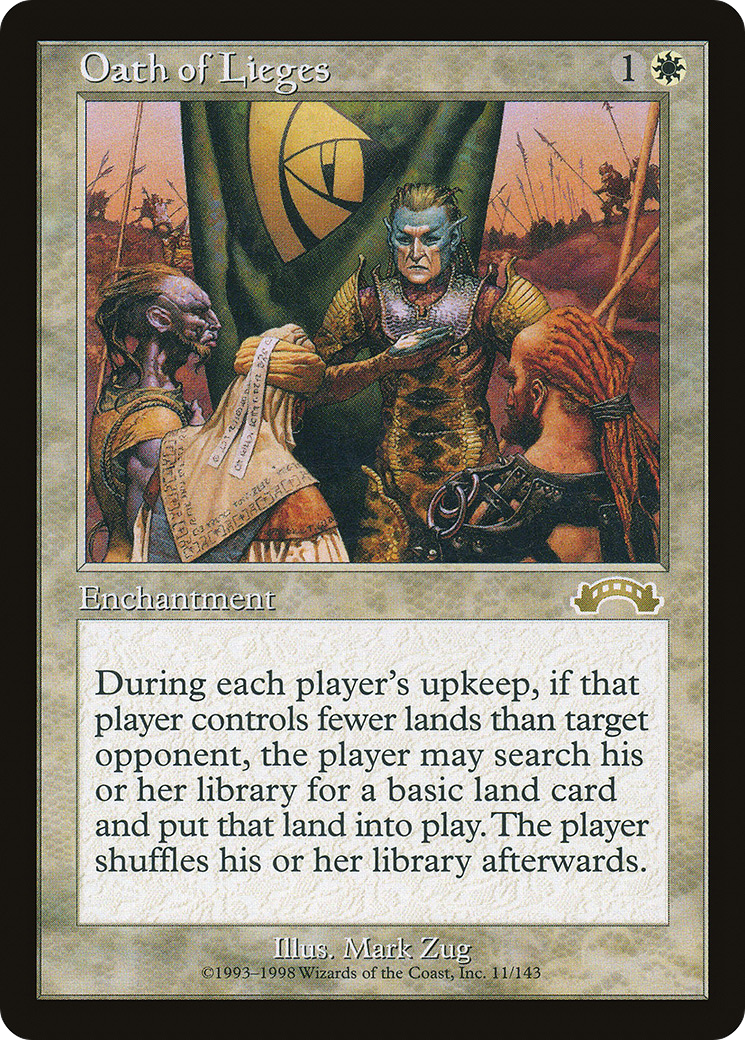 Oath of Lieges (EXO-011) - Exodus - Premium MTG Single from Wizards of the Coast - Just $1.06! Shop now at Game Crave Tournament Store