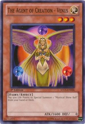 The Agent of Creation - Venus (SDLS-EN006) - Structure Deck: Lost Sanctuary 1st Edition - Premium Yugioh Single from Konami - Just $0.08! Shop now at Game Crave Tournament Store