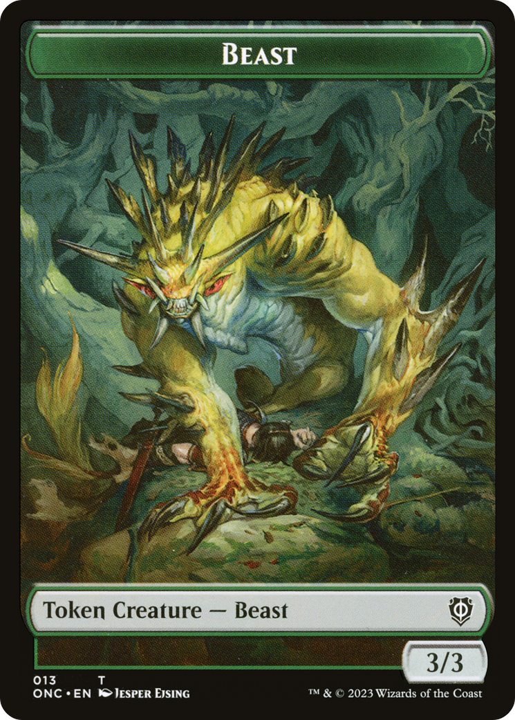 Beast (TONC-013) - Phyrexia: All Will Be One Commander Tokens - Premium MTG Single from Wizards of the Coast - Just $0! Shop now at Game Crave Tournament Store