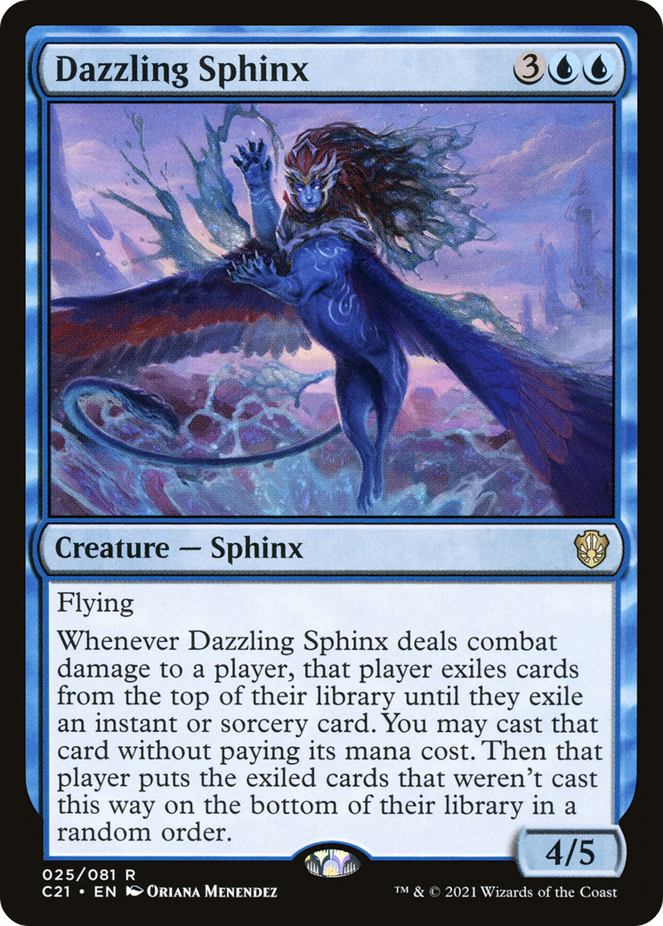 Dazzling Sphinx (C21-025) - Commander 2021 - Premium MTG Single from Wizards of the Coast - Just $0.08! Shop now at Game Crave Tournament Store